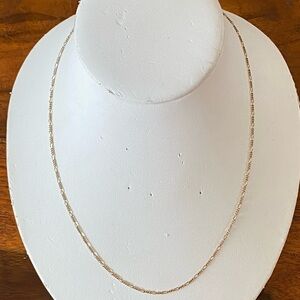 Delicate Gold tone Link Chain Necklace 17"